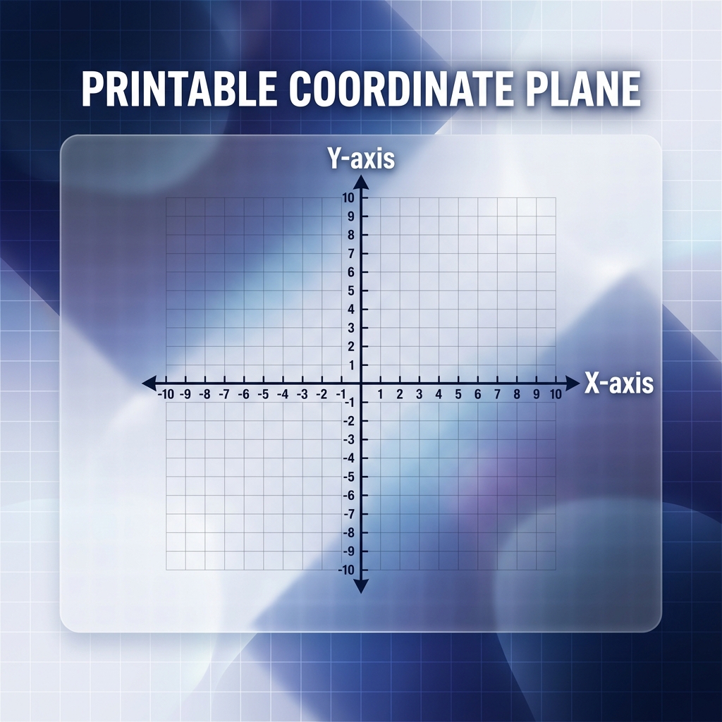 Printable Coordinate Plane Graphic