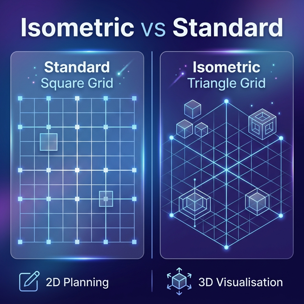 Isometric vs Standard Grid