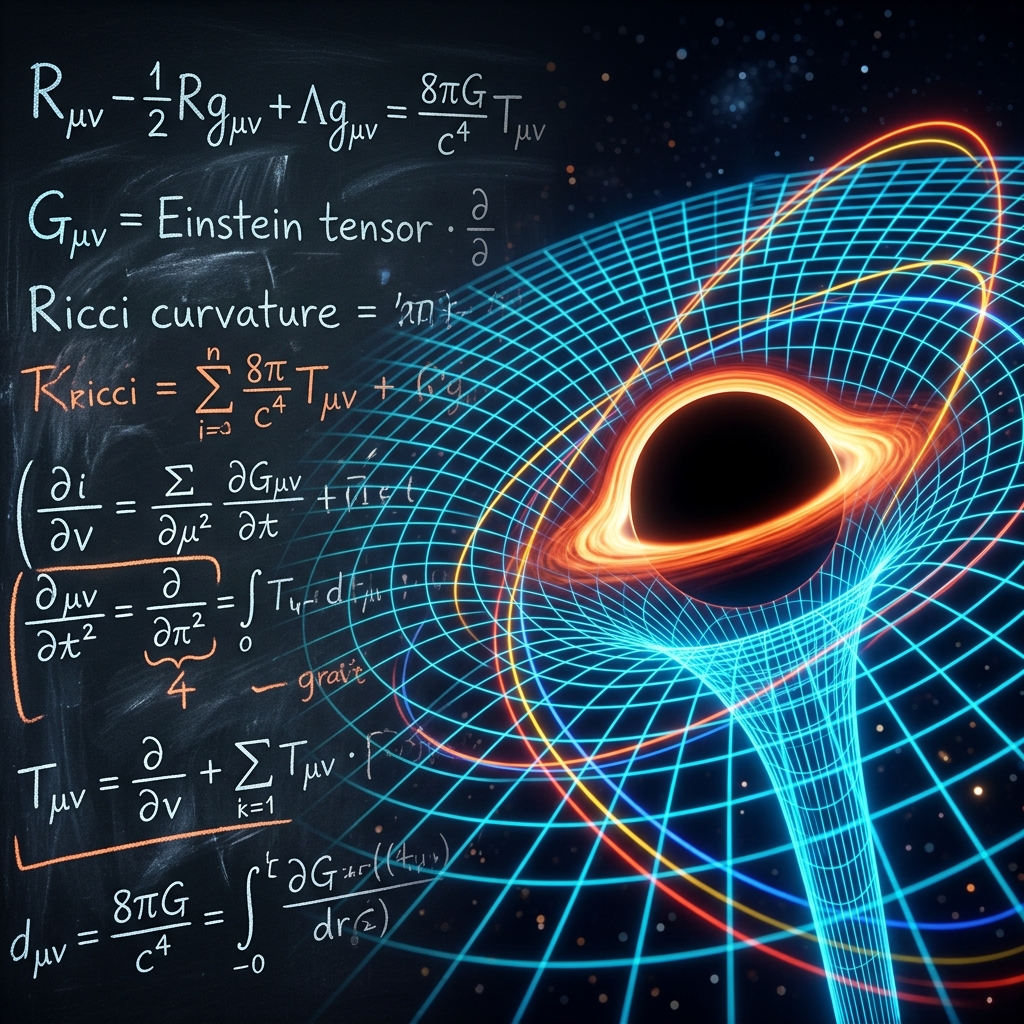 Mathematics in Physics: Einstein Field Equations and Curved Spacetime
